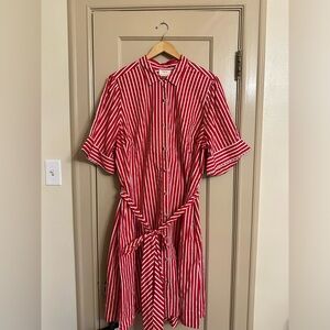 Red stripped dress
